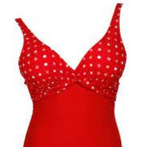 NWT Naturana Polka Dot Twist Front One Piece EU 44 - Picture 1 of 6
